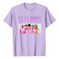 thumbnail image 1 of Pop cazadora para niña Demon Hunters Boys Girls Fashion Round-Neck Group Panels T Shirt （Purple）, 1 of 3
