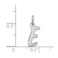 thumbnail image 4 of Auriga Fine Jewelry 925 Sterling Silver Rh-plated Letter E Initial Charm Pendant for Women (L - 19mm, W- 8mm), 4 of 6