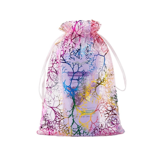 Nvzi 50 bolsas de regalo de organza de 5,11 x 7,08 pulgadas, estilo coralino rosa para juguetes, dulces, chocolates, fiestas, regalos de boda y Navidad