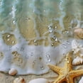 thumbnail image 5 of Orinice  4 Pcs Shower Curtain Set Starfish Seashore Summer Beach Sand Shell Fish Holiday Ocean Aquatic Beautiful with Non-Slip Rugs Toilet Lid Cover and Bath Mat Bathroom Decor Set  36x72, 5 of 7