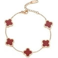 thumbnail image 3 of Pulsera de trébol de cuatro hojas LRH acero de titanio mujer símbolo de la suerte, 3 of 4