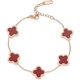 thumbnail image 3 of Pulsera de trébol de cuatro hojas, pulsera de acero de titanio para mujer, estilo de diseño simple, símbolo de la suerte, joyería adecuada para niñas y mujeres, 3 of 4