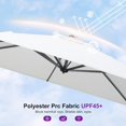 thumbnail image 5 of PURPLE LEAF 8' X 8' Patio Umbrella with Wheeled Base for Pool 7' High Offset Outdoor Cantilever Umbrella Swimming Pool Umbrella with 360°Rotation for Poolside White, 5 of 8