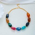 thumbnail image 4 of PISONIC Women Multicolor Irregular Beaded Choker Necklace, Vintage Mixed Color Statement Collar Necklace, 4 of 6