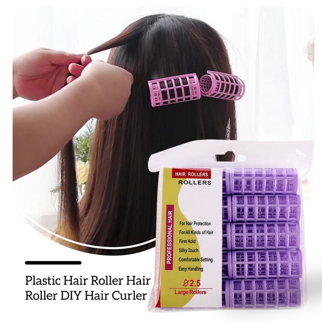 1 Ensemble de Boucleur de Cheveux Style Poisson Opération Couleurs Assorties Rouleau de Coiffure pour Cheveux Courts Moyens Violet