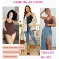 thumbnail image 6 of MANIFIQUE 2 Piece Shapewear Bodysuits Women Clothing Tummy Control Seamless Full Body Shaper V Neck Jumpsuits Top, 6 of 7