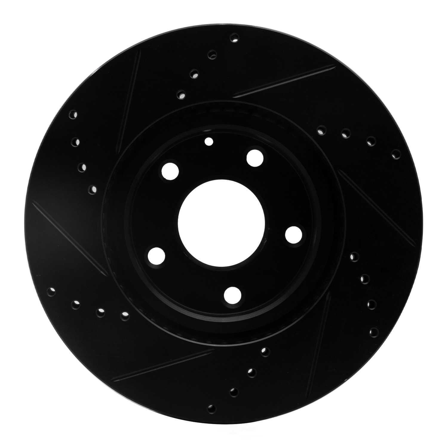 Dynamic Friction Company 633-80071R DFC Brake Rotor - Drilled And Slotted - Black