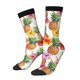 thumbnail image 1 of Balery Hawaiian Pineappl Calcetas Largas con Estampado para Hombre y Mujer – Suaves y Transpirables, Talla Única (US 5-11), 1 of 6