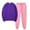 Purple, variant on Lilgiuy Two Piece Sweatsuit Sets for Women Basic Solid Color Long Sleeve Crewneck Pullover Tops and Long Pants Sweatsuits Tracksuits Daily Casual Wear