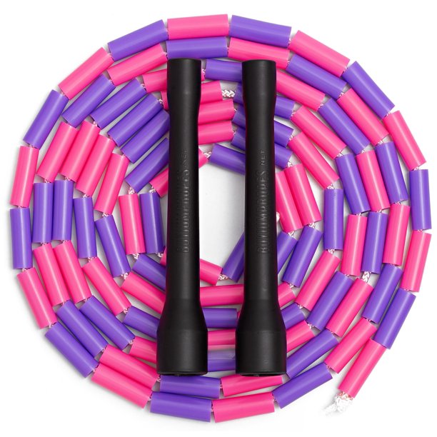 Cuerda para saltar con cuentas para niños – Cuerda para saltar segmentada para niños – Cuentas duraderas e inastillables para exteriores – Cuerda para saltar para niños ligera y fácilmente ajustable