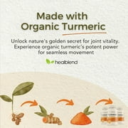 Healblend Organic Turmeric Curcumin with BioPerine Black Pepper - 95% Standardized Curcuminoids High Absorption for Joint Support Supplement, Herbal Formula - 60 Capsules