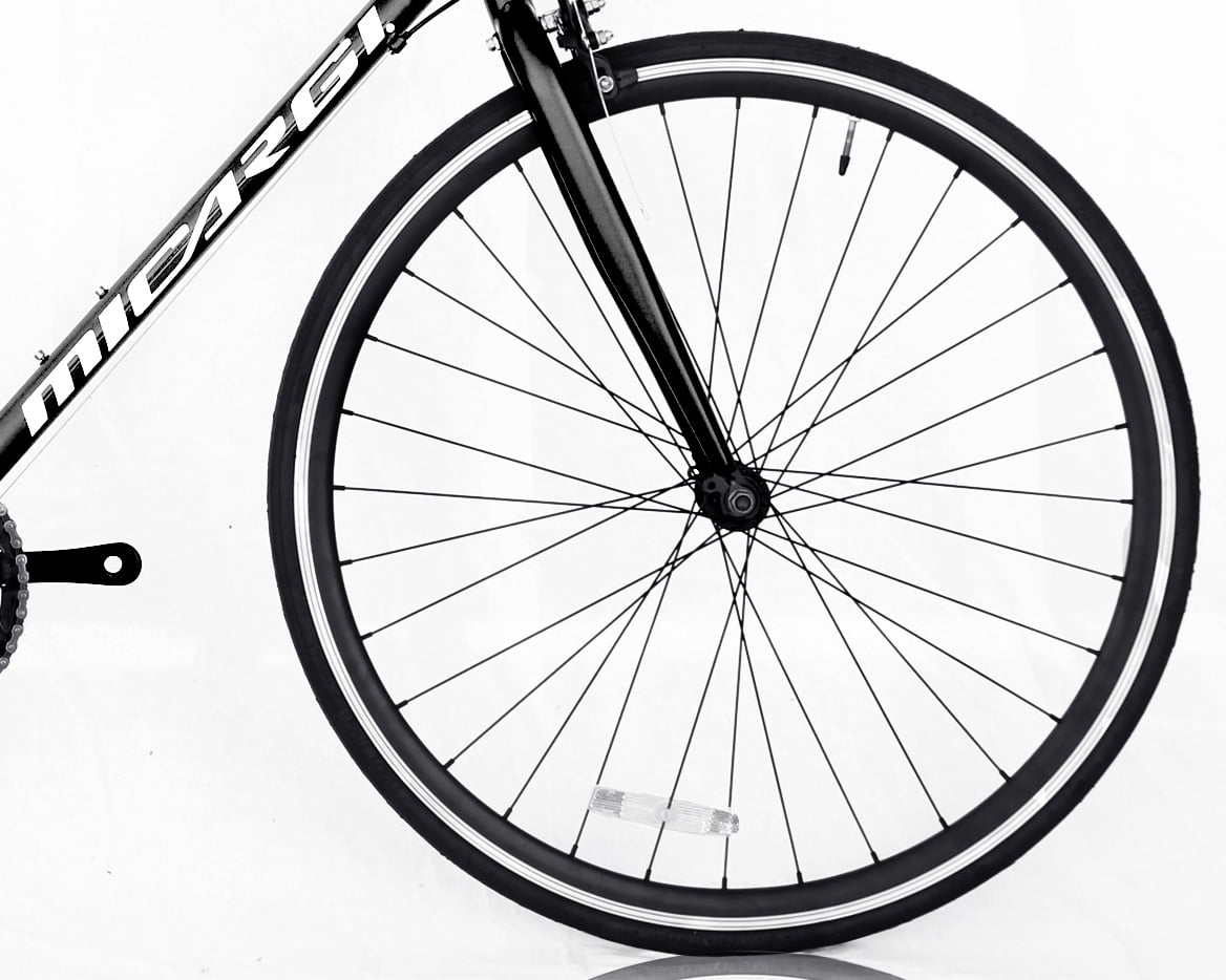 Wonder Wheels Road Bike 700C 53 cm Aluminum Frame Black, Shimano Tx-35 7 Speed Alloy Black Rims, Black Spokes 700C*1.5*14G*32H Tire: Black, - Black