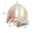 ACME Priya II Full Canopy Bed, White and Light Purple