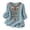 Light Blue, variant on Guluxicc 3/4 Length Sleeve Womens Tops Summer Casual V Neck Cotton Linen T Shirts Boho Embroidery Blouse Comfy Loose Tunic Top
