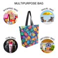 thumbnail image 7 of FORMRS Womens Canvas Tote Bag with Zipper Inner Pocket Shoulder Handbag, Vibrant Art Leaves Pattern, 7 of 7