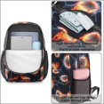 thumbnail image 4 of Baseballs Flames Pattern 17" School Backpacks for Teens,Waterproof Oxford Fabric,S-Shape Padded Straps for School,Travel,Hiking,Camping, 4 of 6