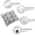thumbnail image 4 of BANET Abstract Art Throw Pillow Covers Gray Leaf Geometric Pattern Short Plush Pillowcase Home Decor Cushion Case for Couch Sofa Bed, Super Soft &amp; Comfortable 22x22in, 4 of 5