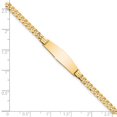 thumbnail image 3 of Primal Gold 14 Karat Yellow Gold Soft Diamond Shape Curb Link ID Bracelet, 3 of 4