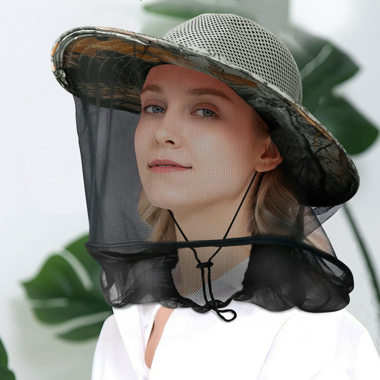 Head Net Hat with Hidden Mesh Outdoor Fishing Hat Sun Hat for Outdoor Men/Women  
