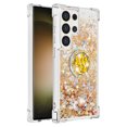 thumbnail image 2 of Funda para Samsung Galaxy S24 Ultra 5G con Brillo Líquido Flotante, Purpurina, Parachoques y Anillo Giratorio Soporte, 2 of 5