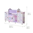 thumbnail image 3 of Teamson Kids Olivia’s Little World Wooden 6-in-1 Baby Doll Nursery with Cradle, High Chair & Sink for Pretend Play with Unicorn Theme, 3 of 17