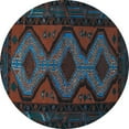 thumbnail image 1 of Ahgly Company Indoor Round Persian Light Blue Traditional Area Rugs, 6' Round, 1 of 4