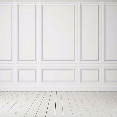 Image of HelloDecor 5x7ft Pure White Wood Wall Photo Background for Photo Studio Wood Backdrops Wedding toile de fond studio photo