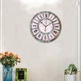 thumbnail image 6 of Axioma 12 inch Wooden Wall Clock Non Ticking Round Battery Operated Wall Hanging Quartz Roman numerals, 6 of 6