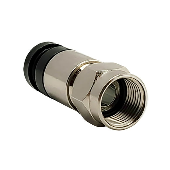 Amphenol TFC-QC2QS-06U-3LC-BLACK External RG6 Coaxial Compression Connector (50 Pack)