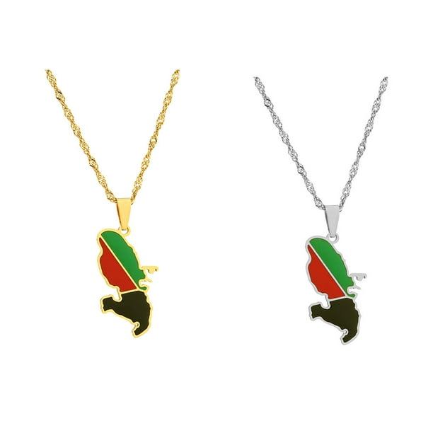 Smilepp Patriotic Paraguay Country Map Flag Pendant Trendy Jewelry