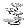 thumbnail image 4 of Cesta de frutas de 5 niveles para centro de mesa de cocina, multifuncional, de hierro forjado cesta negra 3, 4 of 9