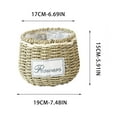 thumbnail image 3 of Woven Flower Pot Basket | Natural Straw, Handcrafted Rattan, Boho Style, 6 Inch Diameter, 3 of 6