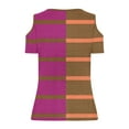 thumbnail image 2 of ATENAR Womens Shirts Loose Summer Tops for Women Short Sleeve Cold Shoulder Tee Hot Pink M, 2 of 6