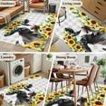 thumbnail image 6 of Hallway Runner Rugs 2.7x5 Ft, Farmhouse Cow Non Slip Area Rugs for Kitchen Bedroom Entryway, Pastoral Sunflower Botanical Gray Plaid Washable Carpet Runner Rug Floor Mats for Bedroom Home Decor, 6 of 9