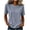 Navy, variant on cocolona Summer Striped Button Pullover Tops for Women Short Sleeve Crew Neck Shirts Loose Casual Blouses