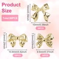 thumbnail image 2 of PATOPS 90Pcs Gold Bow Nail Charm 3 Styles Bowknot Decoration for Women Phone Case Scrapbook DIY, 2 of 5