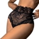 thumbnail image 1 of Gibobby Pantys para Mujer Bragas malla encaje Floral Sexy para mujer, bragas cintura alta, ropa interior ahuecada, ropa interior transparente talla grande（Negro， S), 1 of 5