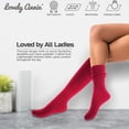 thumbnail image 5 of Lovely Annie Big Girl's & Women's 1 Pairs Knee High Wool Socks | Comfy, Cozy and Fancy Leg Warmer Stockings AFS05 Size L/XL(Red), 5 of 7