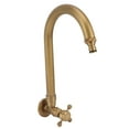 thumbnail image 3 of Outdoor Kitchen Sink Faucet, 360 Degree Rotation Single Cold Water Garden Outdoor Faucet, Antique In Wall Frost Crack Prevention Flexible Neck Laundry Room Tap Bar Faucet Tap, 3 of 8