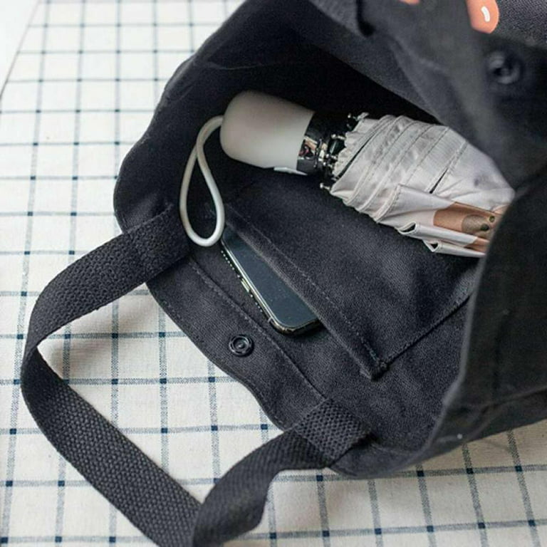 LEMETOW New INS Canvas Bag Water Bucket Cute Handbag Box Bag Cherry Print  Small Bag Cloth Lunch Box Bag Bucket Bag