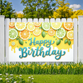 thumbnail image 5 of Citrus Fruit Decoration Happy Birthday Banner Lemon Lime Orange Design Celebration Banner for Birthday Party Summer Event Indoor Outdoor, 5 of 7