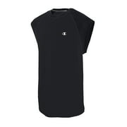 Cotton Jersey Raglan Cap-Sleeve Men's T Shirt - Black - M