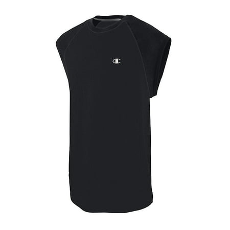 Cotton Jersey Raglan Cap-Sleeve Men's T Shirt - Black - M