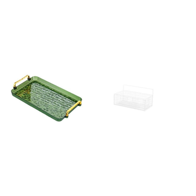 Elegante Juego De Bandeja Para Mesa De Centro Y Organizador De Pared Para Comedor, Cocina, Baño, Sala De Estar, Dormitorio, Fiestas, Almacenamiento Y Decoración Del Hogar.