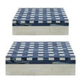 thumbnail image 1 of Sagebrook Home 16649 Boîtes à Carreaux en Résine&44; Bleu - Lot de 2, 1 of 1
