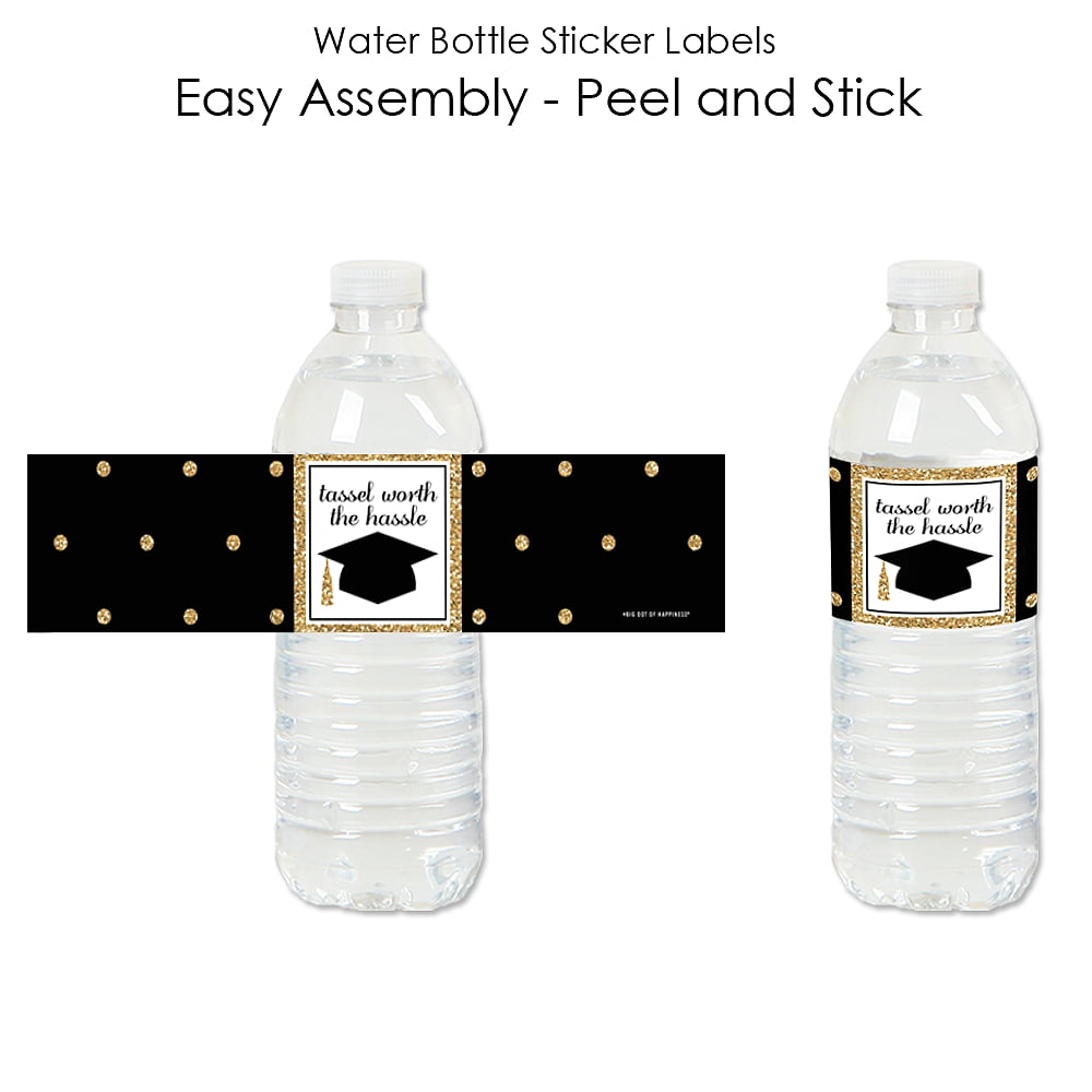 Dream Big Set of 20 Graduation Party Water Bottle Sticker Labels 
