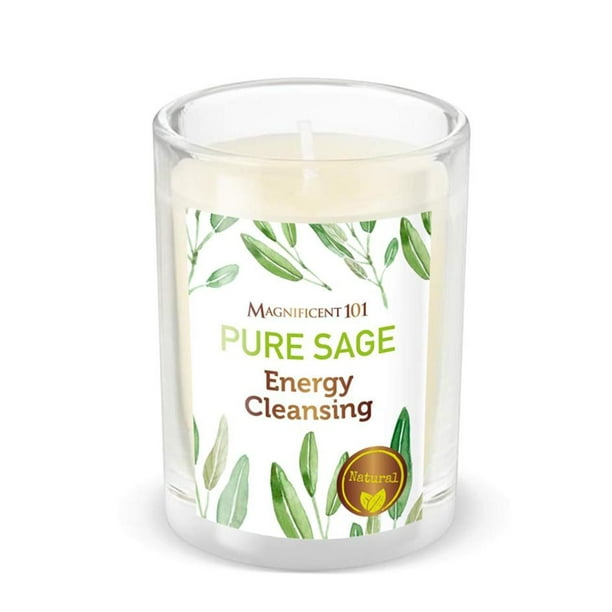 PURE SAGE Smudge Candle for House Energy Cleansing