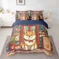 thumbnail image 2 of Castle Fairy Cartoon Corgi Bedding Comforter Set,Kawaii Dog King Bedding Sets, 2 of 8