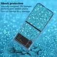 thumbnail image 5 of Compatible with Samsung Z Flip 4 Case Glitter Bling Samsung Galaxy Z Flip 4 Phone Case for Girls Cute Bumper Shockproof Protective Cases (Blue), 5 of 14