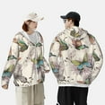 thumbnail image 4 of Kdxio Flying Butterflies Print Women Men Sun Protection UPF 50+ Jackets Zip Up Long Sleeve Hoodie Hiking Lightweight with Pockets, 4 of 7